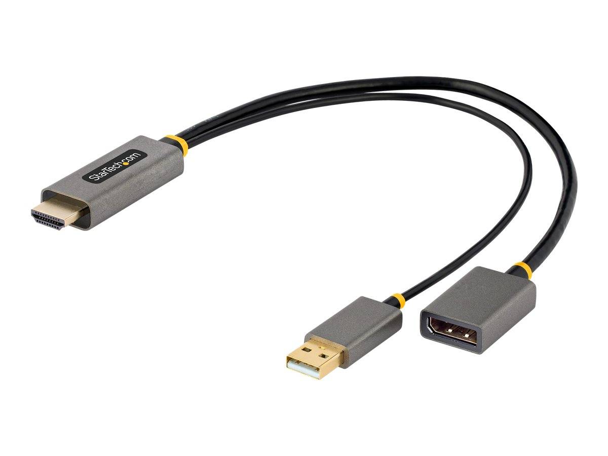 StarTech.com Cavo adattatore da HDMI a DisplayPort da 30 cm - Convertitore attivo da HDMI 2.0 a DP 1.2 da 4K 60Hz, HDR --0