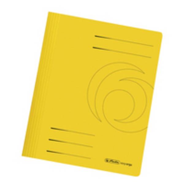 herlitz Schnellhefter easyorga, DIN A4, Manilakarton, gelb 240 g-qm, gebrauchsfertig gefaltet, Metelldeckleiste, - 10 St