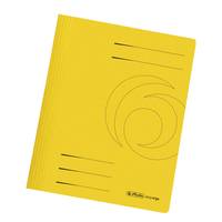 herlitz Schnellhefter easyorga, DIN A4, Manilakarton, gelb 240 g-qm, gebrauchsfertig gefaltet, Metelldeckleiste, - 10 St-0