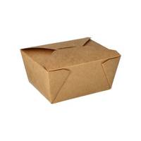 PAPSTAR Lunchbox "pure", 750 ml, braun aus Pappe mit PLA-Beschichtung, maxinal einsetzbar bis - 1 Stück (85687)-0