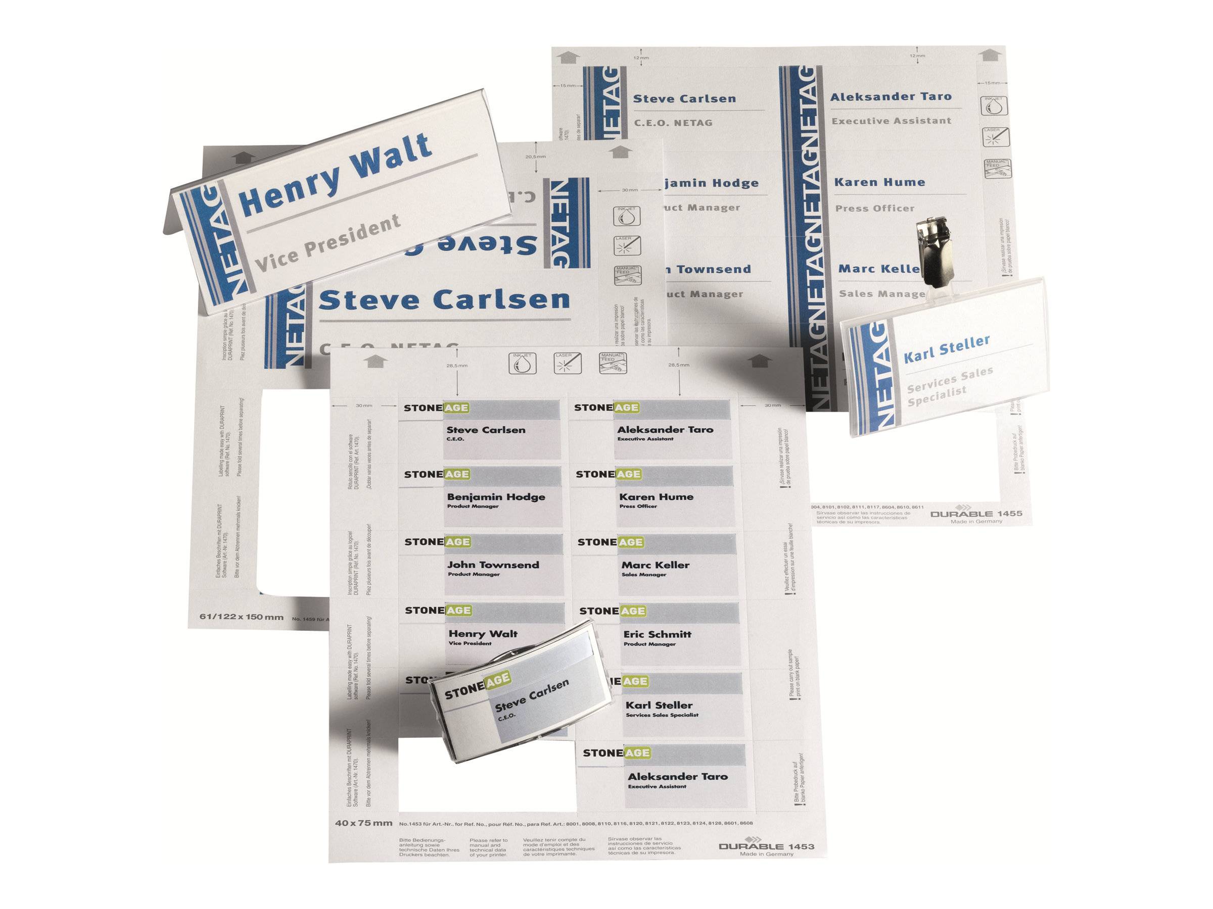 DURABLE Einsteckschilder BADGEMAKER® 52x100 mm 1 Packung 145802-0