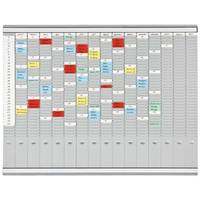 FRANKEN T-Kartentafel Universal Planer (B)1.003 x (H)783 mm Rahmen: Kunststoff, hellgrau, 16 Träger à 35 Schlitze, - 1 S-1