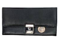 Alassio Kellnerbörse, aus Nappa-Leder, schwarz 6 Scheinfächer, Münzfach, Reißverschlussfach (42080)-0