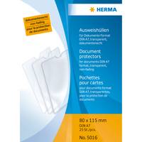 HERMA Ausweishüllen 80 x 115 mm, DIN A7 aus Polypropylen - 25 Stück (5016)-1