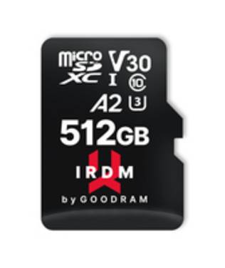 microSD IRDM by GoodRAM 512GB UHS I U3 A2 + adapter