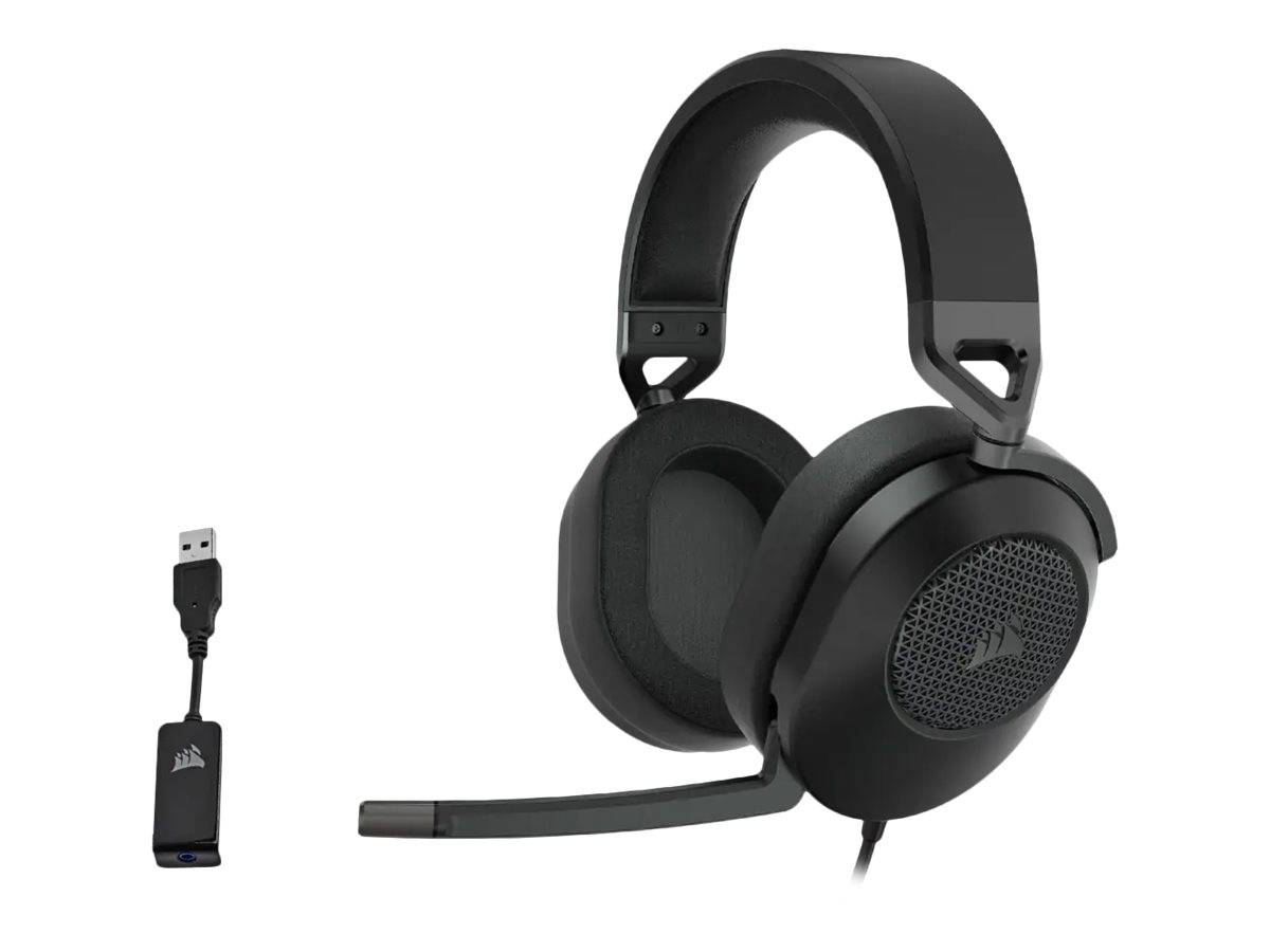 Corsair HS65 SURROUND Auricolare Cablato Portatile Gaming Carbonio (HSET USB HS65 Surround Carbon)-0