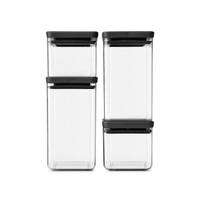Brabantia Tasty+ Einmachglas Quadratisch Kunststoff Schwarz - Transparent (12 24 22)-1