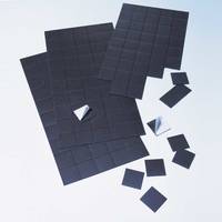 FRANKEN Magnetplättchen, 20 mm x 20 mm, schwarz selbstklebend, Stärke: 1 mm - 1 Stück (MPL22SB)-0