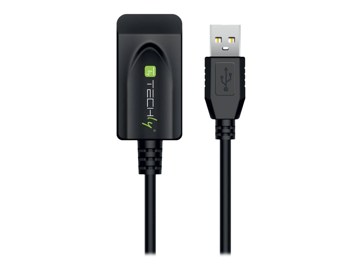 TECHLY Cavo Prolunga Attivo Extender USB Hi Speed Estensore di Segnale 20m Nero Nero 20 m-0