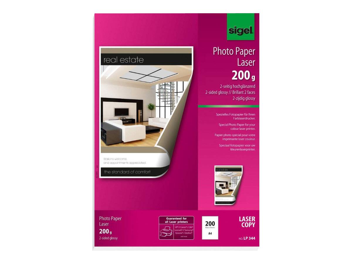 SIGEL POTO POTO LASER DIN A4 Glossy 200 g/m²-0