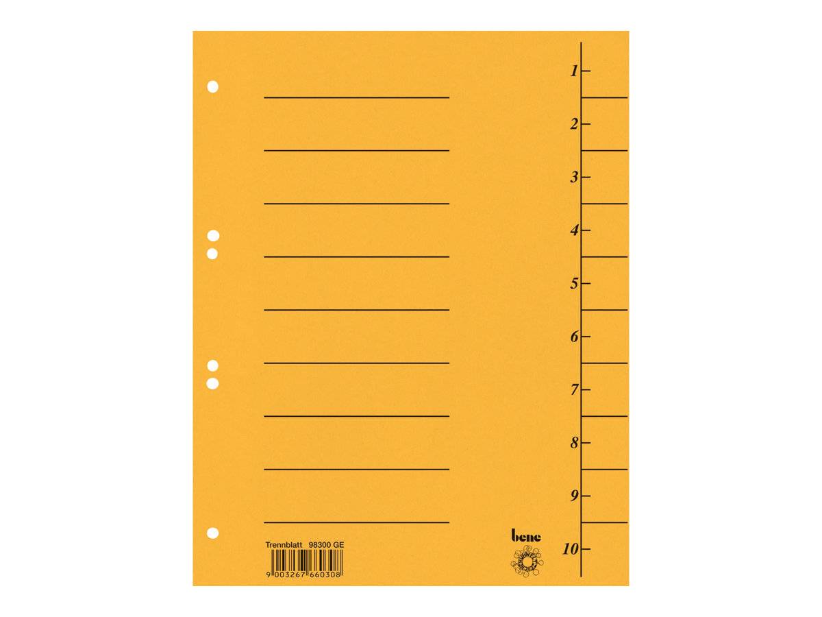 Bene separando le foglie DIN A4 210 g/m² giallo-0