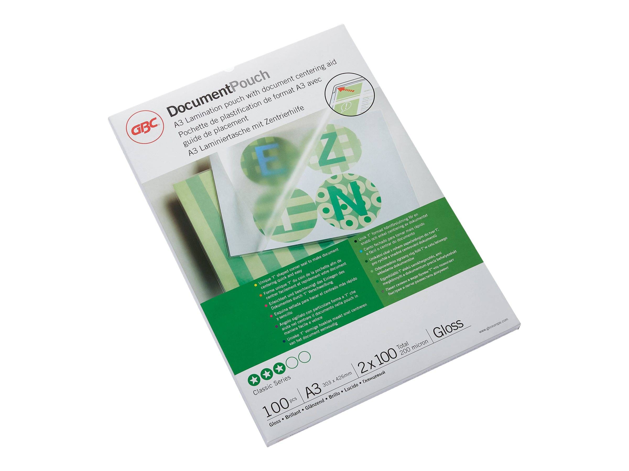 GBC Pouch per plastificazione documenti A3 2x100mic lucide (100)-0