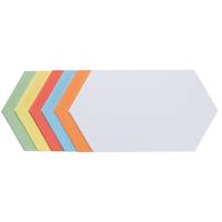 FRANKEN Moderationskarte, Rhombus, 205 x 95 mm, sortiert in den Farben: weiß, hellblau, rot, gelb, orange und grün (UMZH-1