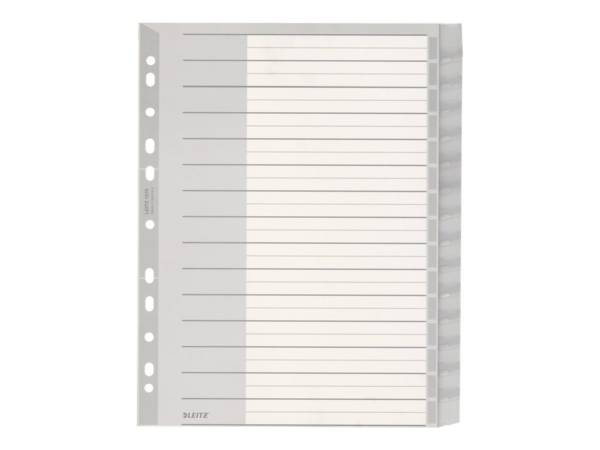 Leitz 12760000 intercalare Indice a linguetta vuota Plastica Grigio