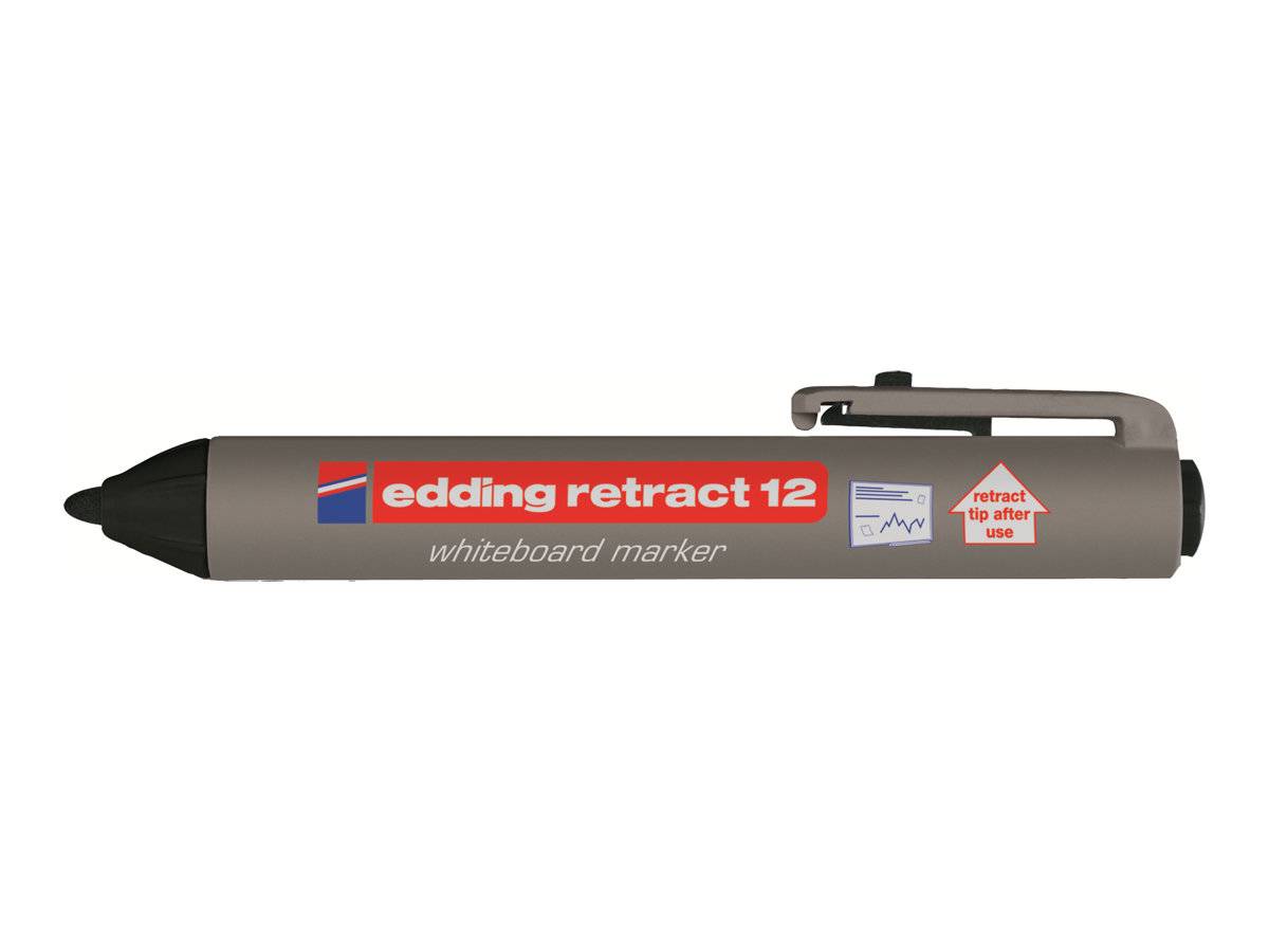 Edding Retract 12. Schreibfarben: Schwarz, Produktfarbe: Schwarz, Grau, Strichbreite (min): 1,5 mm. Menge pro Packung: 1-1