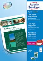 Avery Premium Colour Laser Photo Paper 120 g/m² carta inkjet A4 (210x297 mm) Lucida Bianco-1
