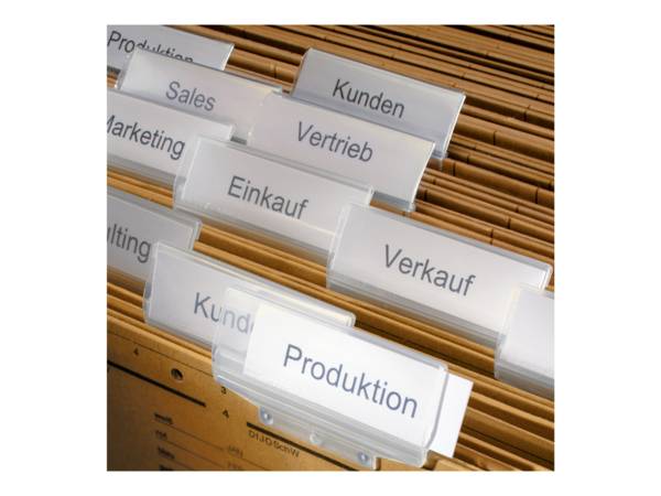Sigel LP720 - Hängeordneretiketten - weiß - 60 x 21 mm - 185 g/m2 - 156 Stck. (4 Bogen x 39) (LP720)