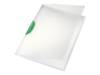 Leitz 41750055 cartellina con fermafoglio Policarbonato Verde, Bianco
