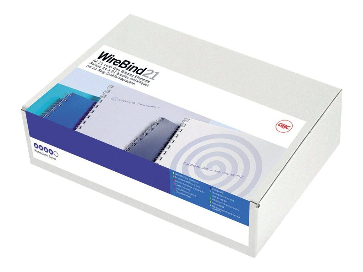 Dorsi spirale IbiWire - metallo - 21 anelli - 12 mm - argento - GBC - scatola 100 pezzi-0