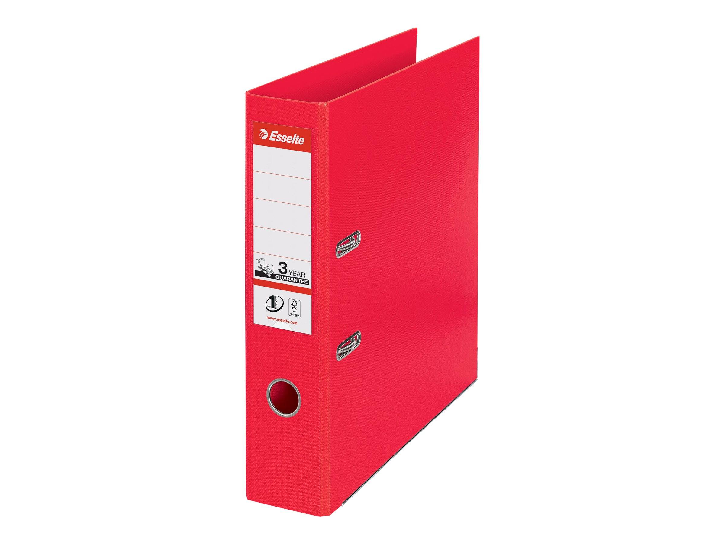 Dorso della cartellina Esselte larghezza 7,5 cm DIN A4 in plastica rosso chiaro-0