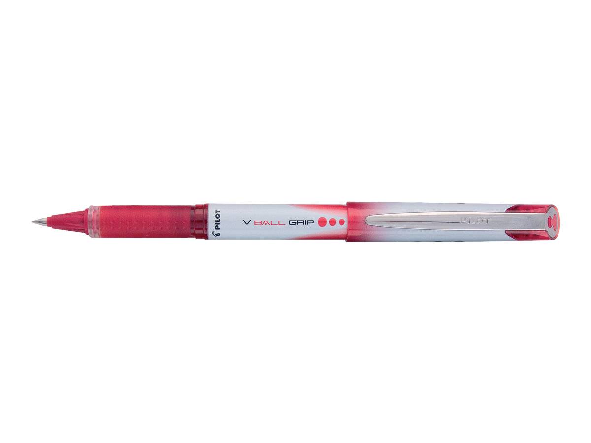 Pilota v -ball grip 07 rullo inchiostro rosso/argento 0,4 mm - scrittura di colore rosso