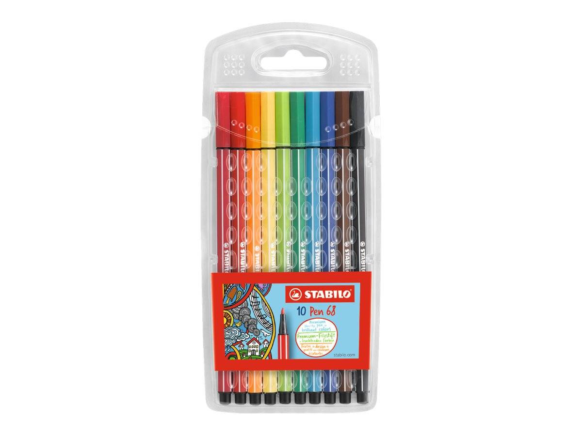 STABILO Pen 68 marcatore Multicolore 10 pz