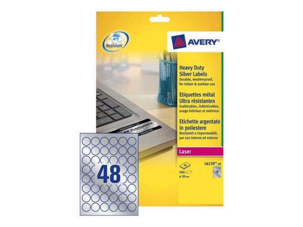 AVERY Zweckform etichette per targhetta etichetta per targhetta argento 30,0 x 30,0 mm argento