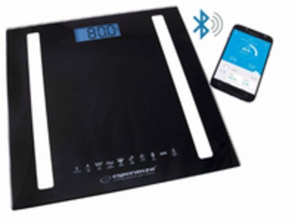 Bilancia Digitale da Bagno Esperanza EBS016K Nero Vetro Vetro Temperato Vetro temperato 180 kg (1 Pezzi)