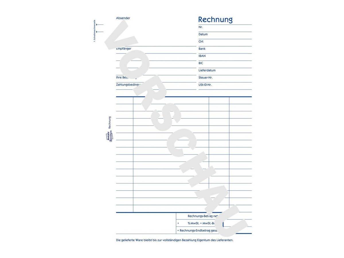 AVERY Zweckform modulo fattura libro 1230 DIN A5 1x 100 pagine-1