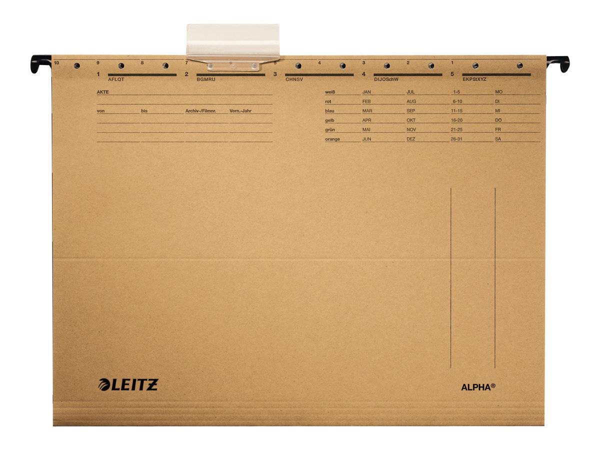 Leitz Alpha cartella sospesa e accessorio A4 Cartoncino, Metallo Marrone-0