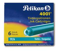 Cartuccia d'inchiostro Pelikan 301705 4001 Tp6 Turchese, 6 cartucce-1