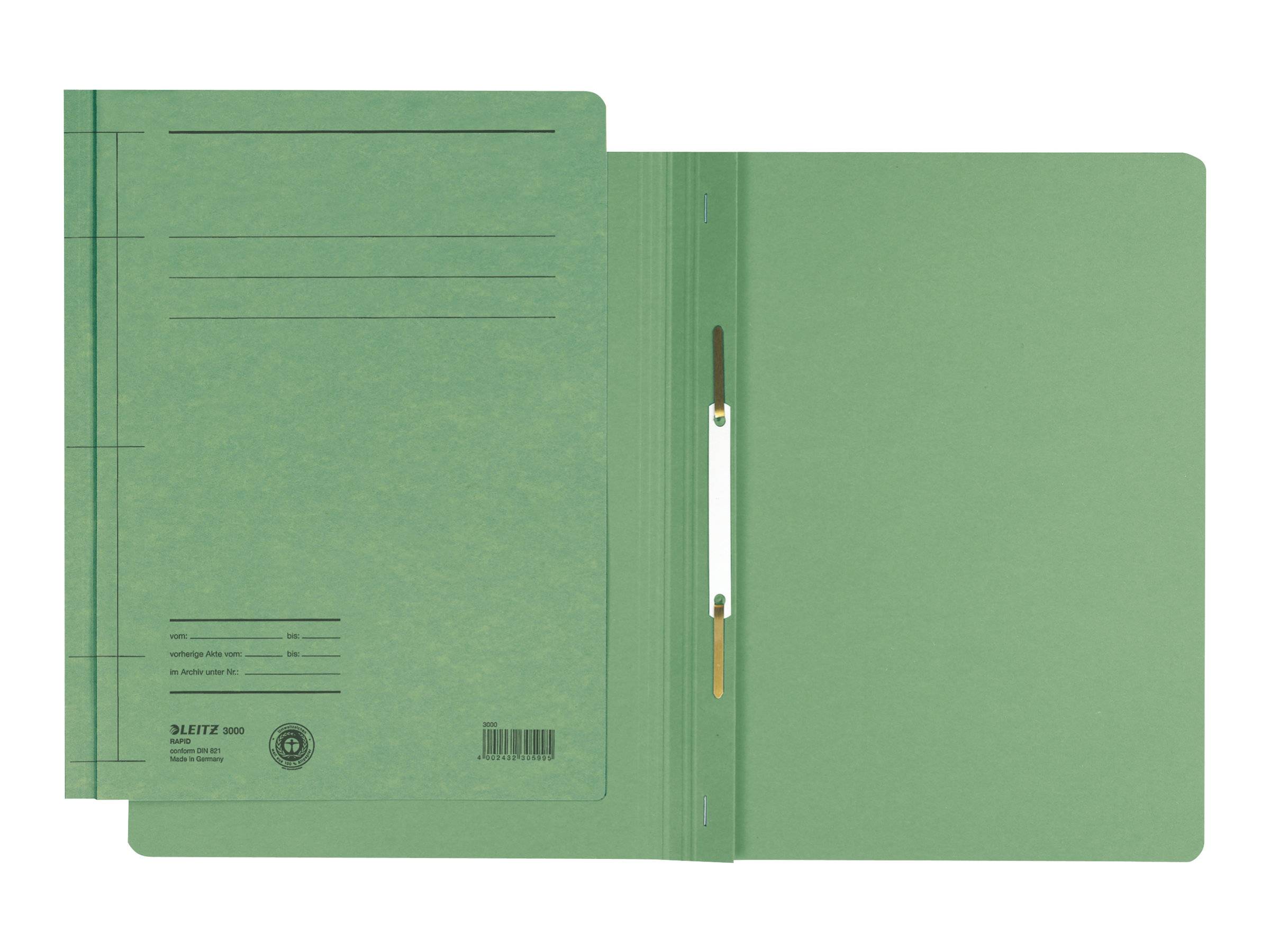 Leitz Cardboard binder, A4, green raccoglitore ad anelli Verde-1
