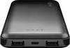Powerbank Slimline 10.0 (10.000 mAh), nero, 0,3 m - design pratico con potente 10.000 mAh e 2 porte USB
