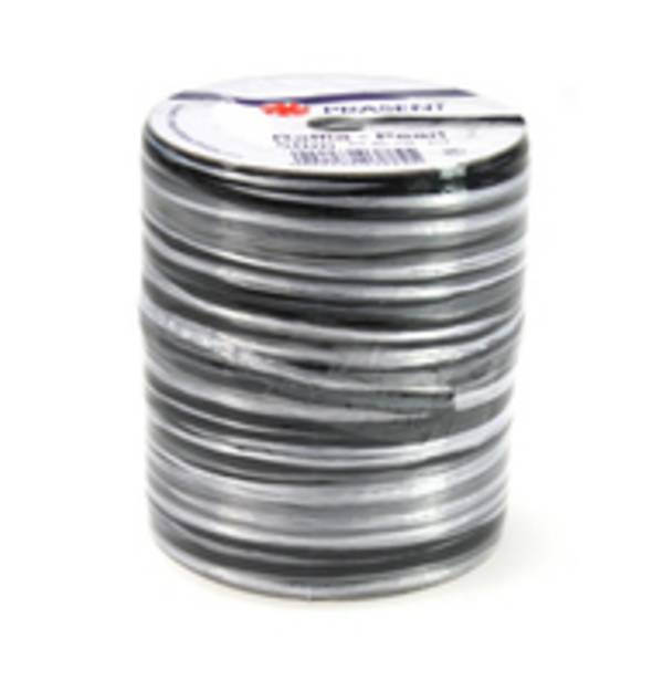 Presente Regone Ribbon Raffia-pearl 3 mm x 50 m nero/grigio/argento