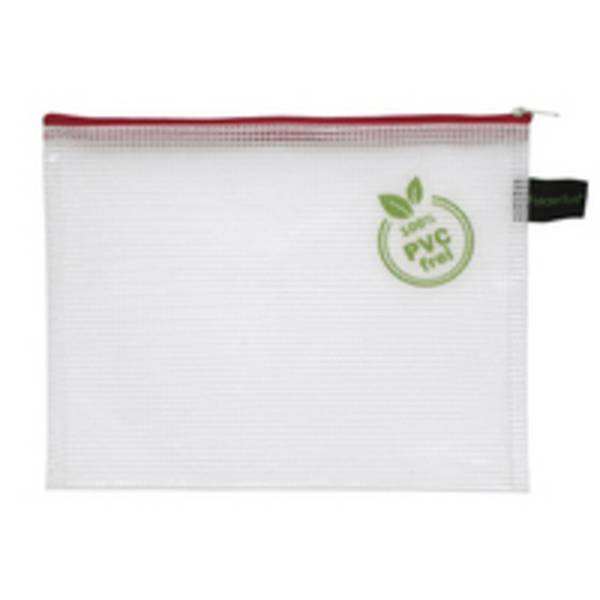 Borsa con cerniera FolderSys 22,5 cm x 17,6 cm trasparente
