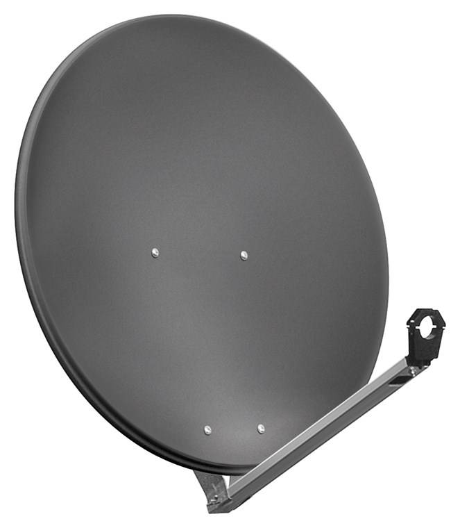 Parabola satellitare in alluminio Goobay da 80 cm - per uno o più partecipanti con un braccio di alimentazione...-0