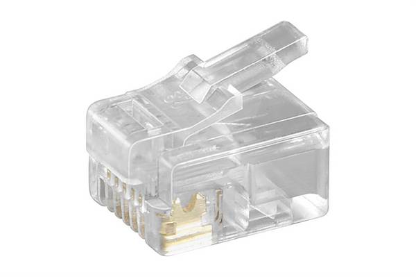 Goobay Spina RJ12 per cavo piatto, 6 poli Spina RJ12 (6P6C) per la crimpatura al cavo piatto telefonico, non schermato
