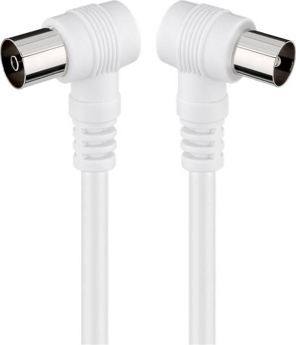 Goobay Cavo antenna angolato ( 2.5 m spina coassiale 90° > presa coassiale 90°