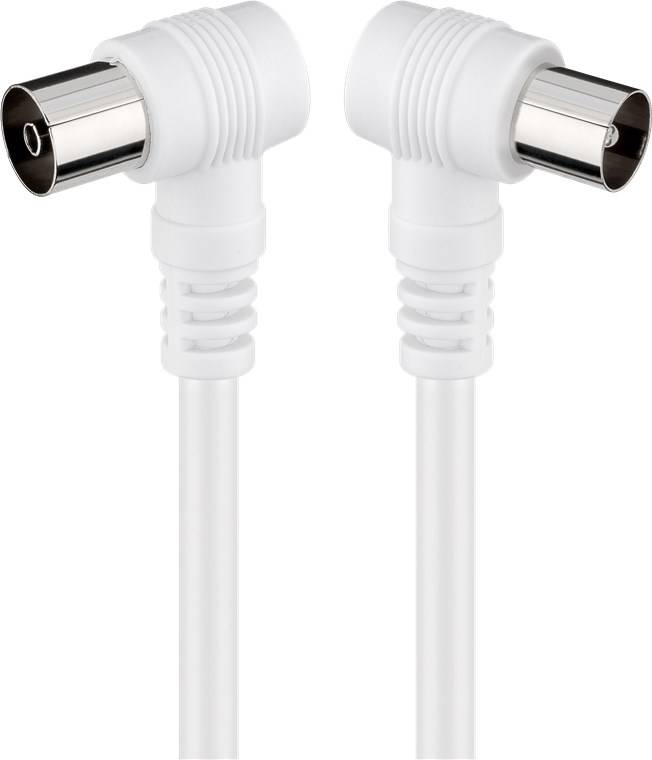 Goobay Cavo antenna angolato ( 2.5 m spina coassiale 90° > presa coassiale 90°-0