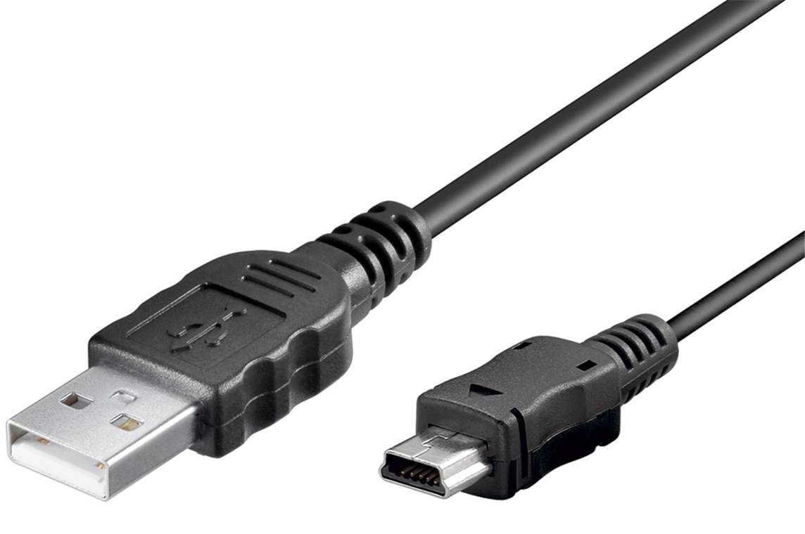 Goobay Cavo di sincronizzazione e di ricarica mini USB, Nero 1 m spina USB 2.0 (tipo A) > Spina USB 2.0 mini (tipo B, 5-3
