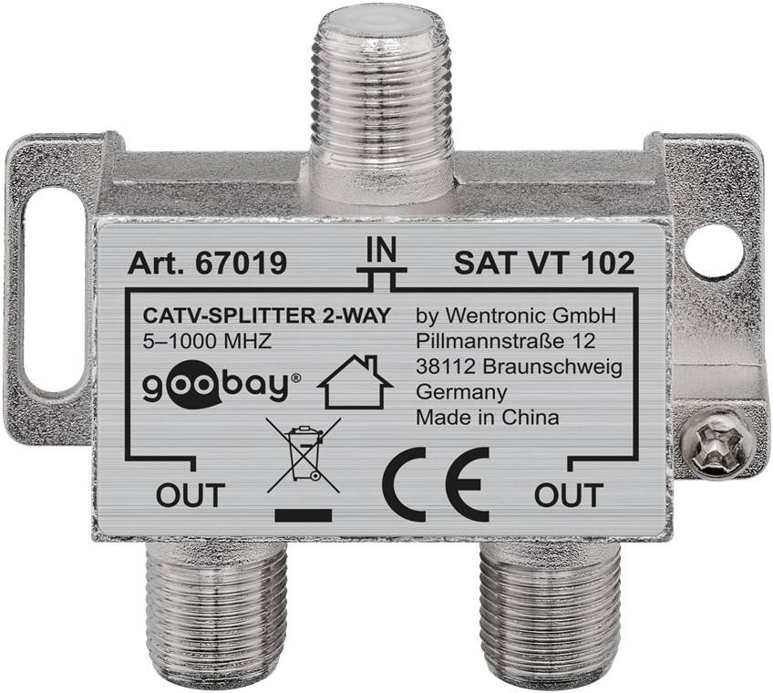 Goobay Distributore BK, 2 pezzi 2 distributore per sistemi BK 5 MHz - 1000 MHz-0