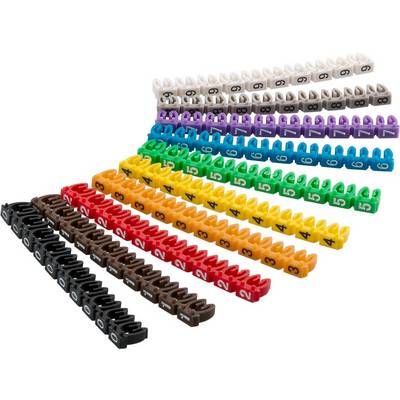 Segnacavo colorato con numeri ''0-9'' per cavi da 2.5mm-0