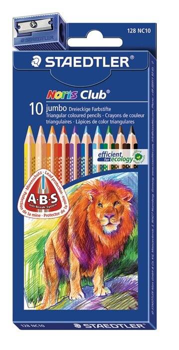 Matite colorate STAEDTLER STAEDTLER Jumbo 10 pezzi + punta multicolore-4