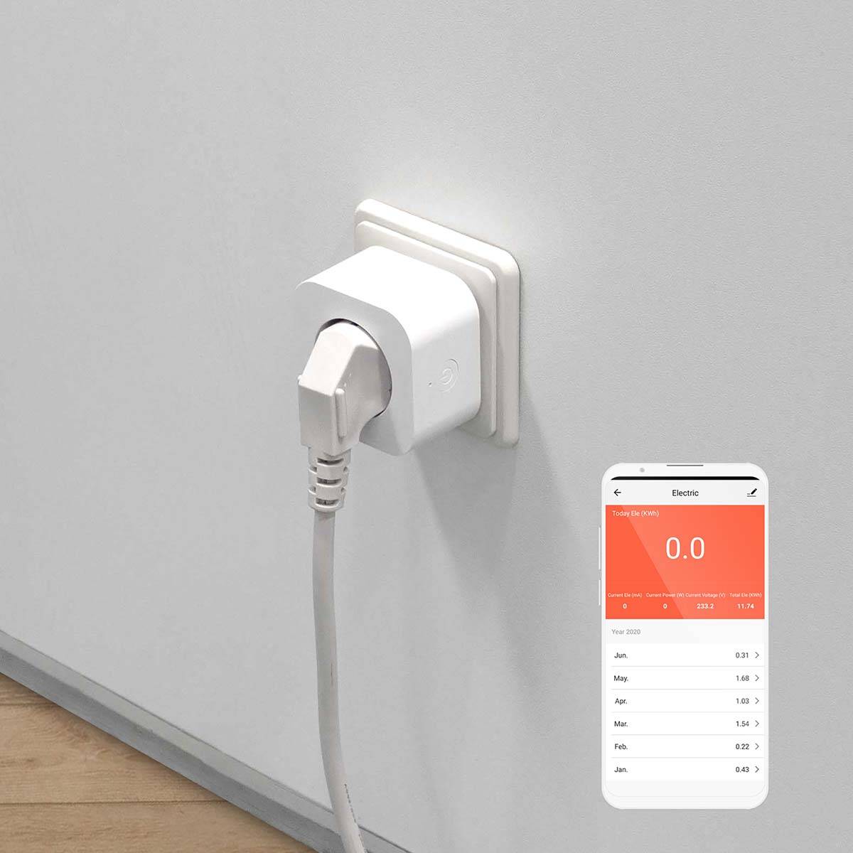 Presa intelligente Nedis WIFIP121FWT 3680 W Thuis Wit-2