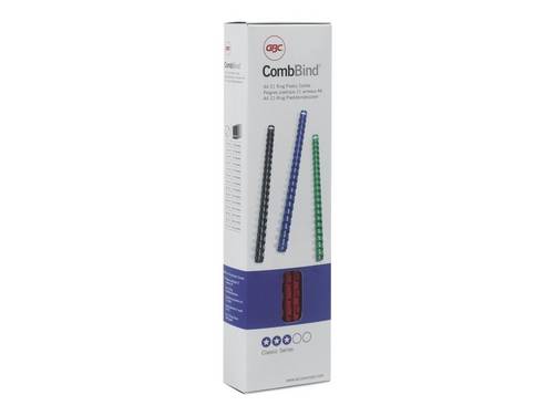 GBC CombBind - Plastic binding comb - 14 mm - 21 Ringe - A4 (210 x 297 mm) - 125 Blätter - Rot - 100 Stck. - für CombBin
