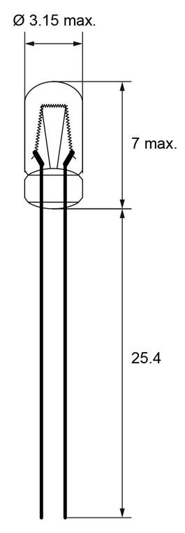 Goobay T1 lampada a incandescenza miniatura, 0,56 W 0.56 W Cable Strand, 14 V (DC), 40 mA-1