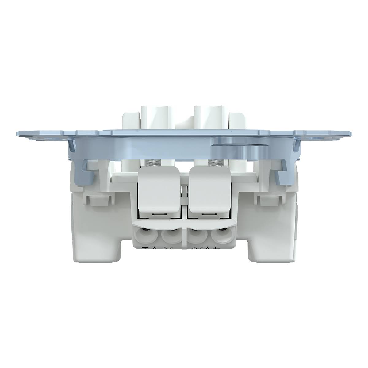 Schneider Electric - MTN3155-0000 - Double pbtn insrt make contact 1 pole, flush-mntd, 10 A, AC 250 V, screwl. term.-4