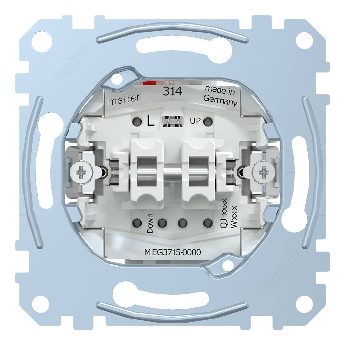 Schneider Electric - MTN3715-0000 - Roller shut. switch insert 1 pole, flush-mounted, 10 A, AC 250 V, screwl. term.-2