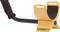 Metal detector, supporto da braccio in nero e giallo, con scritta 'Garrett'; serve per supportare il dispositivo durante l'utilizzo.