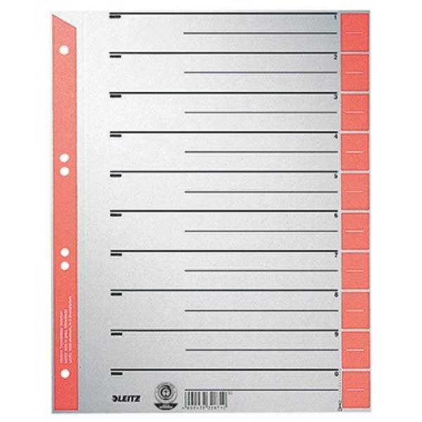 Leitz 1652 Foglie di separazione 230 g/m² di rosso